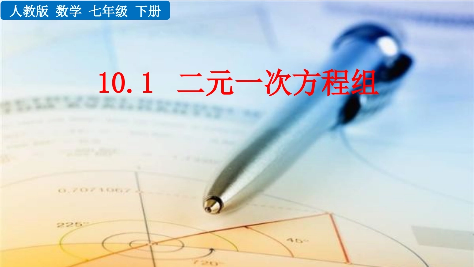 2025春七年级下册 数学人教版10.1 二元一次方程组.pptx