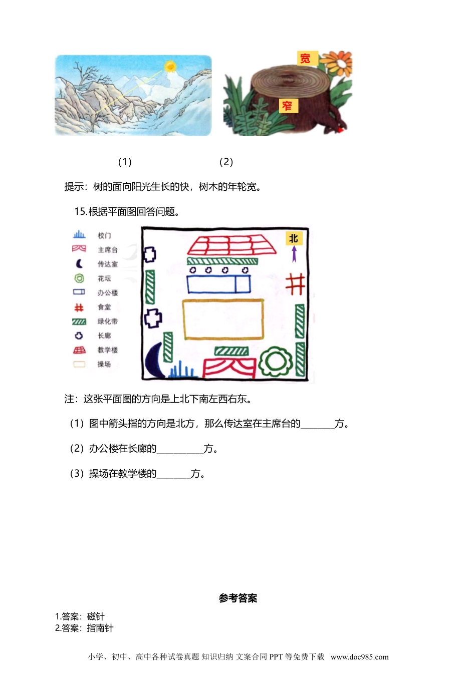 （苏教版）二年级下册科学苏教版-科学 二下6 自制指南针-试卷.doc