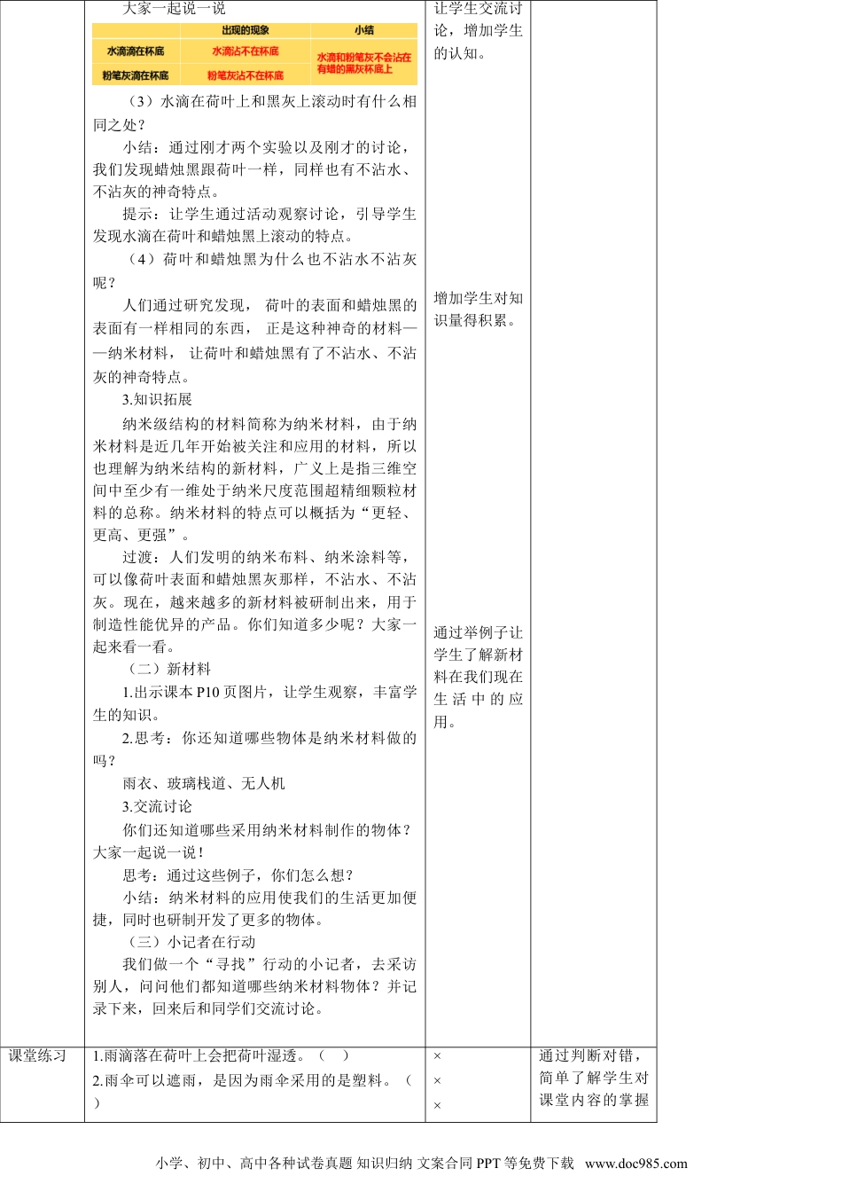 （苏教版）二年级下册科学苏教版-科学 二下1.3神奇的新材料-教案.doc