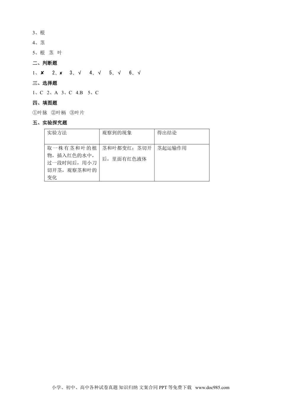 （苏教版）三年级下册科学苏教版（2019）科学三年级下1.2《幼苗长大了》练习.doc