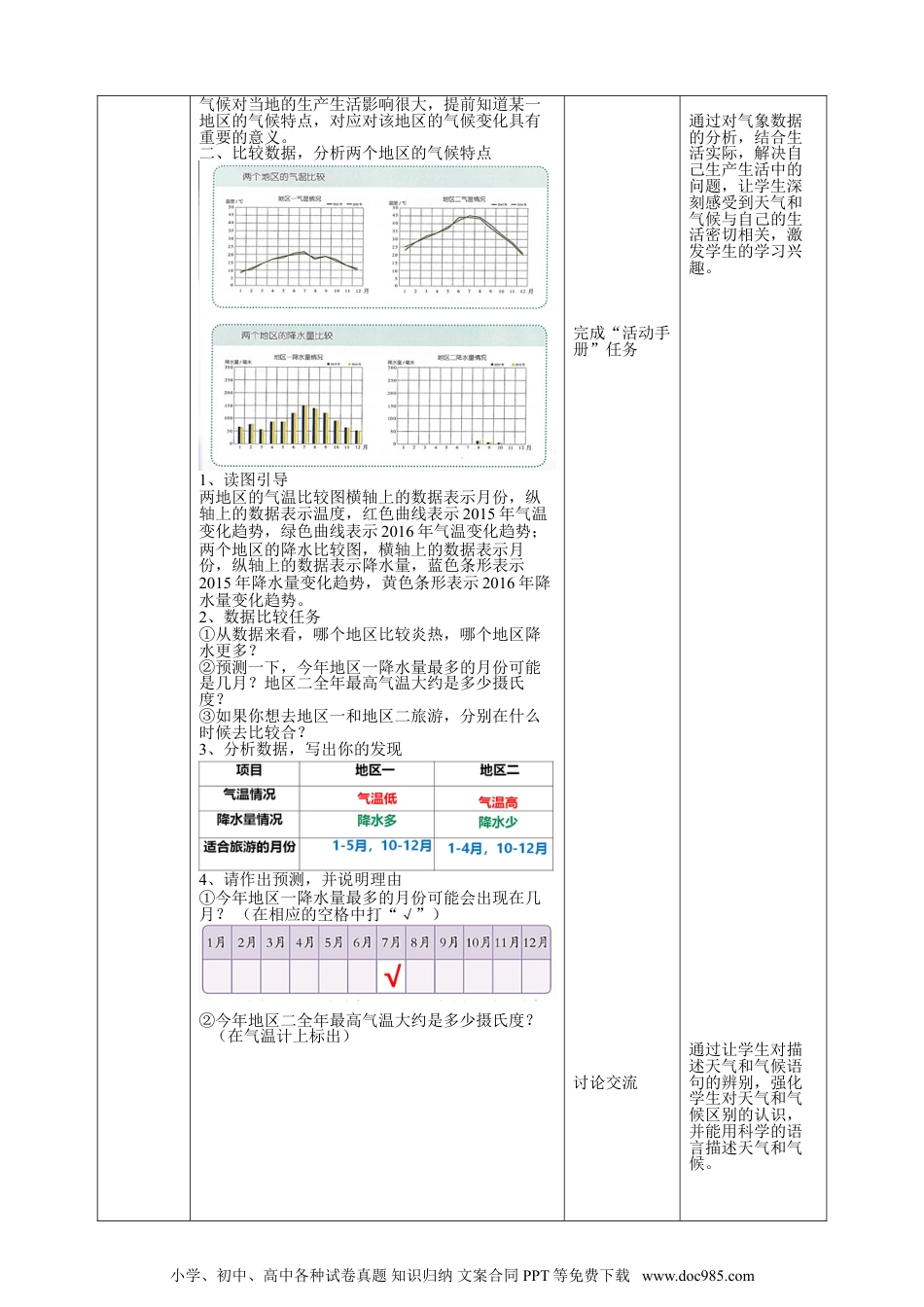 （苏教版）三年级下册科学5.19《天气和气候》教案.doc