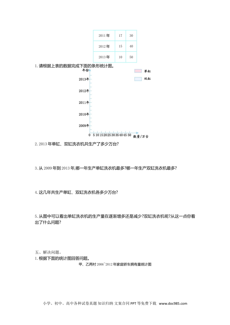 小学数学四年级下册第八单元检测1.doc