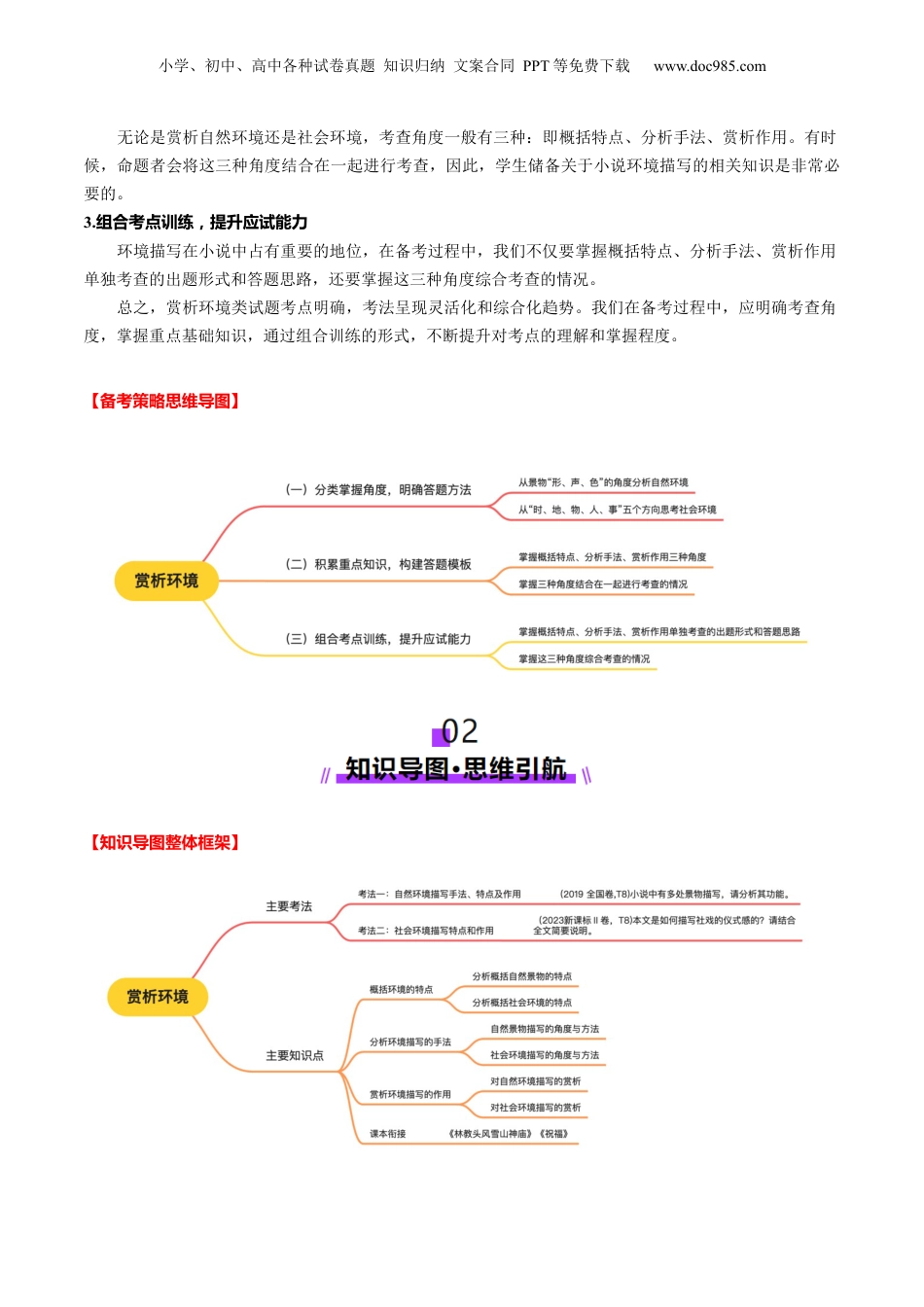 2025年新高考语文复习  第03讲 赏析环境（讲义）原卷版.docx