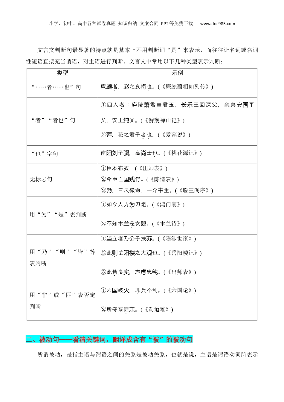 2025年新高考语文复习  专题12：文言句式（原卷版）-【上好课】2025年高考语文一轮复习知识清单.docx