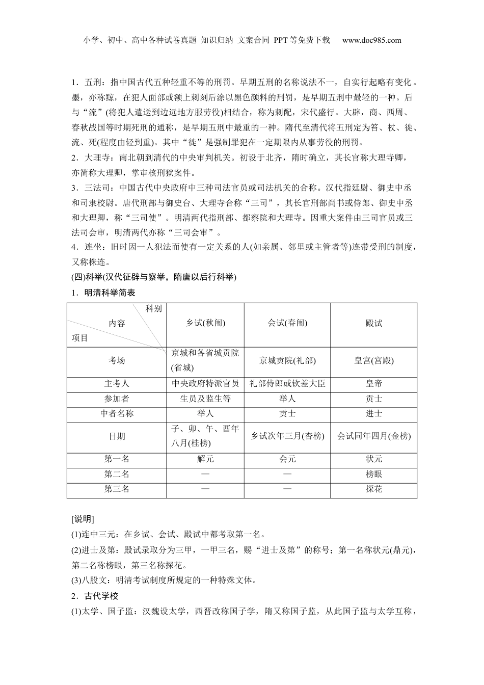 2025年新高考语文复习  必背五　古代文化常识.docx