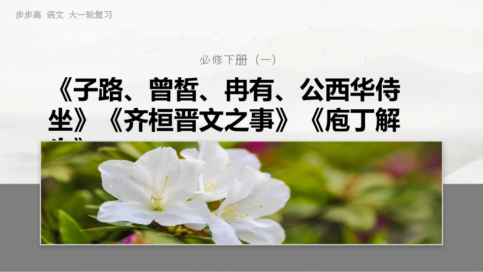 必修下册(一)　单篇梳理1　子路、曾皙、冉有、公西华侍坐.pptx