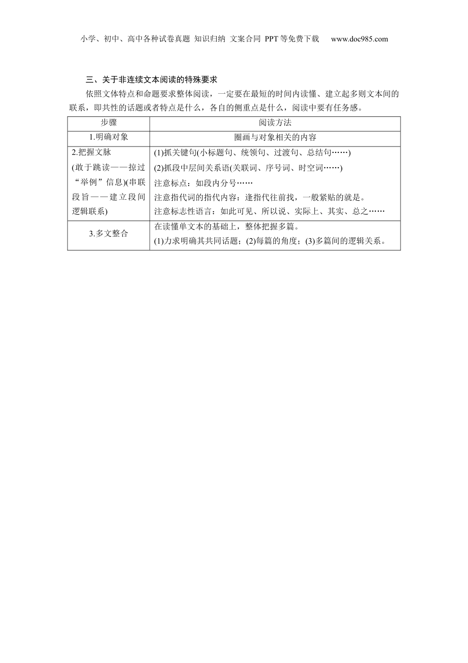 2024年新高考语文资料复习微任务群　微学案1　强化文本意识及其阅读技巧 (1).docx