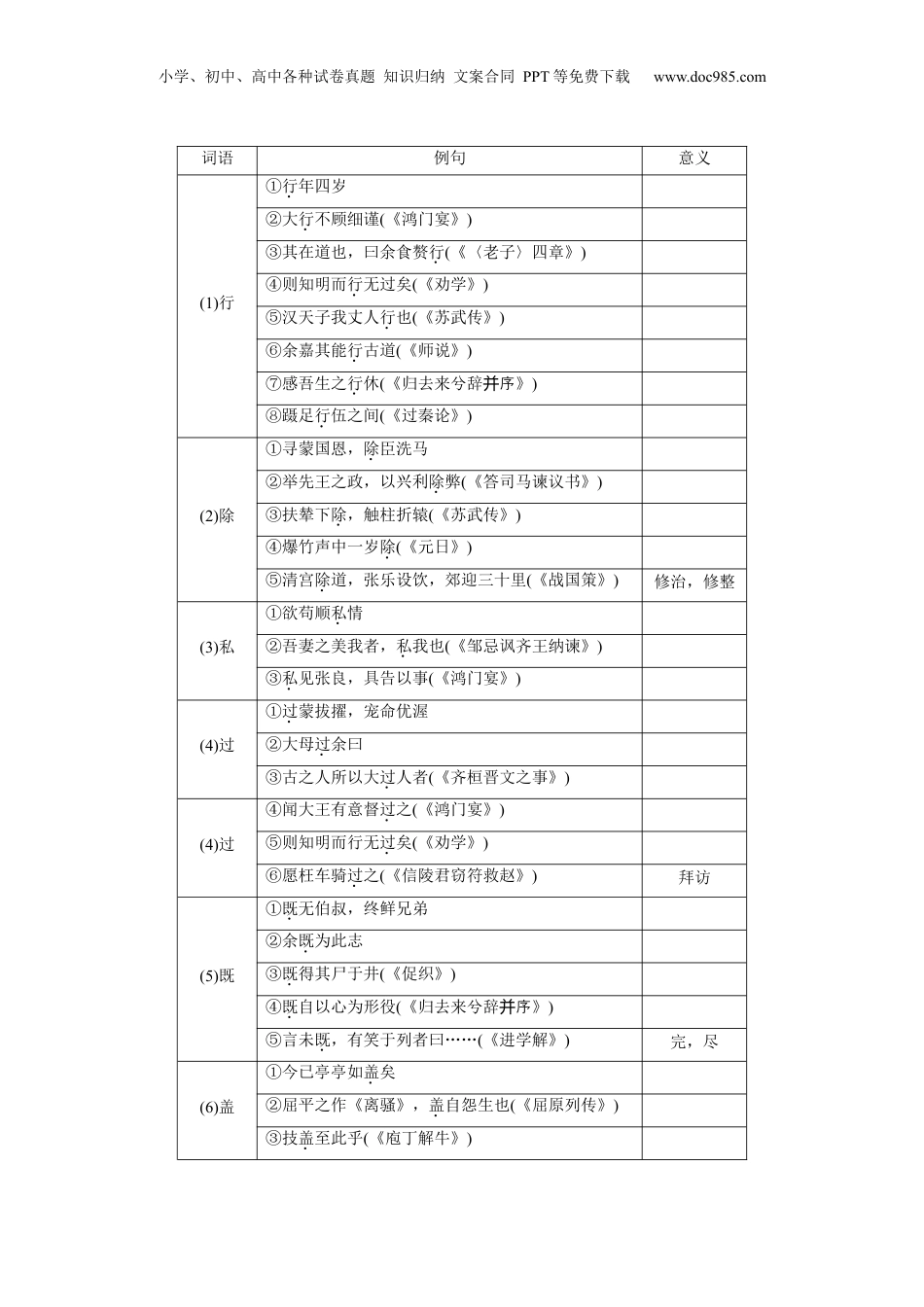2024年新高考语文资料板块5 第1部分 教材文言文复习 课时34　《陈情表》《项脊轩志》.docx