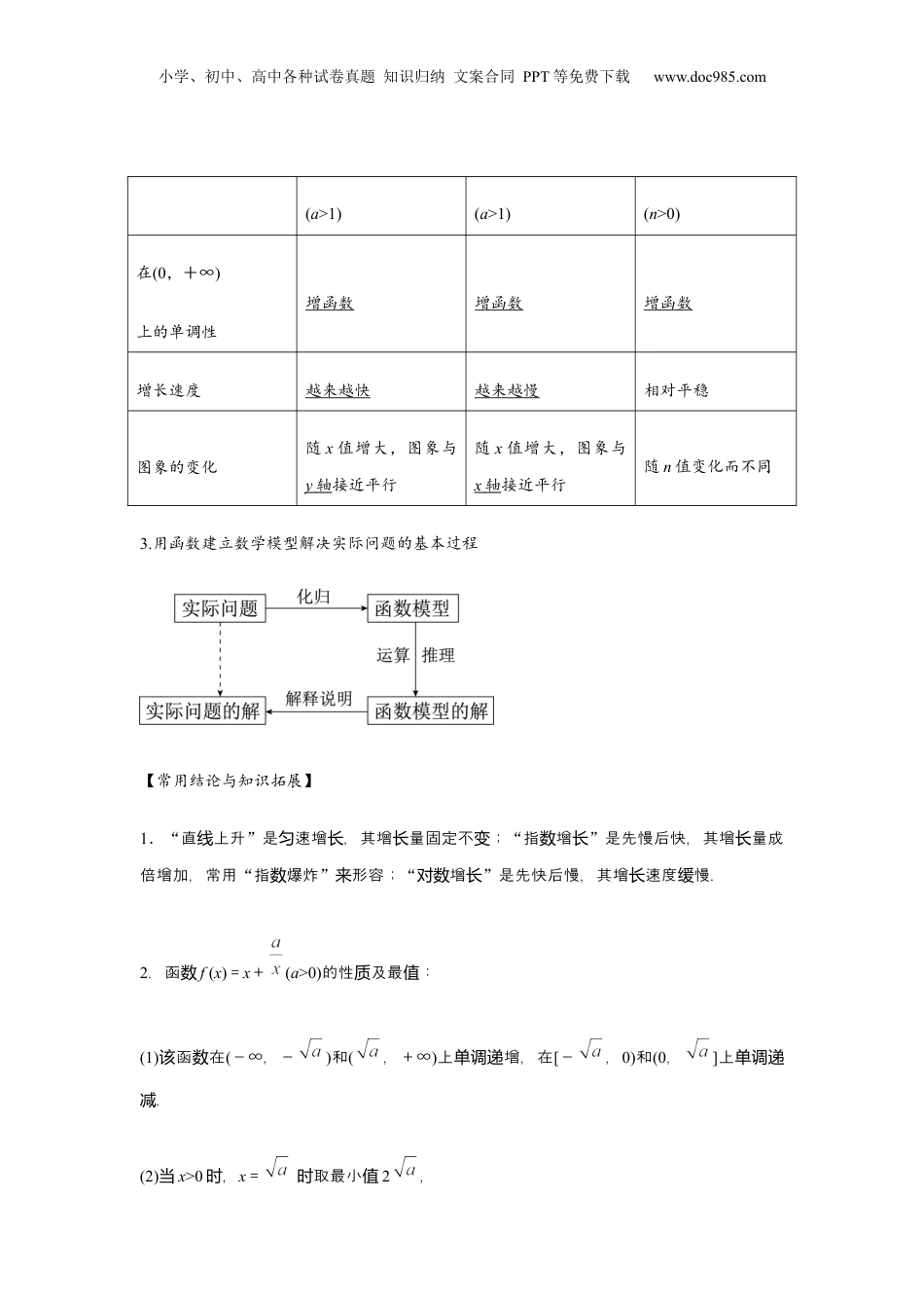 2024年新高考数学复习资料专题09 函数模型的应用（解析版）.docx