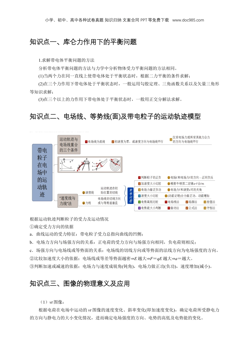 2025年新高考物理资料  易错点08 电场力、电场能及粒子运动特点的处理（3陷阱点6考点4题型）（原卷版）.docx