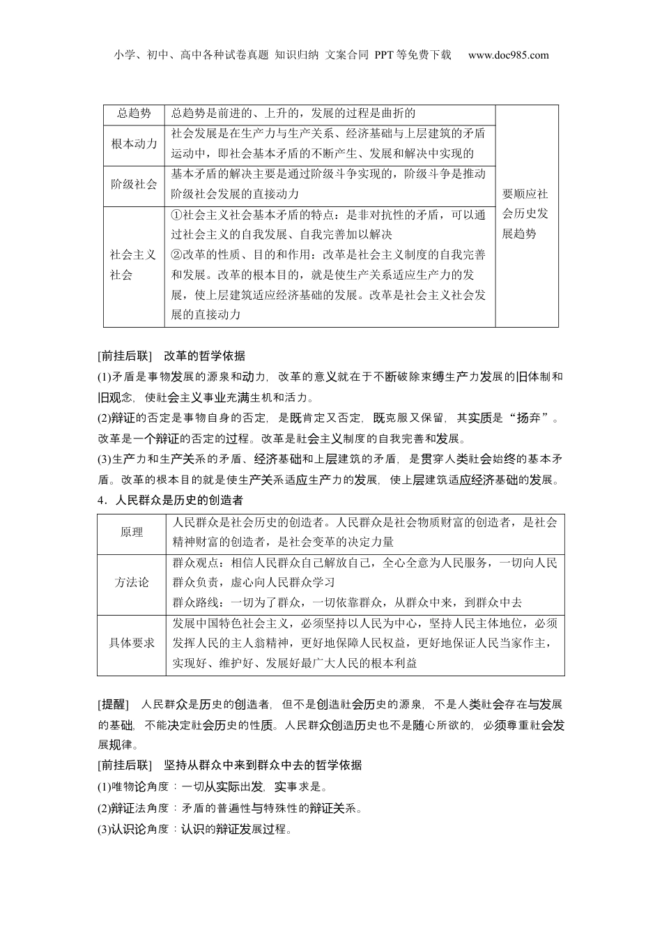 2024年新高考政治资料  专题十　课时2　社会历史观与人生价值观.docx