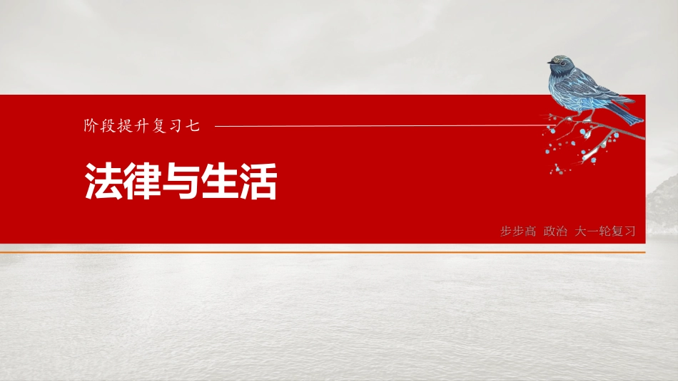 选择性必修2 阶段提升复习七　法律与生活.pptx