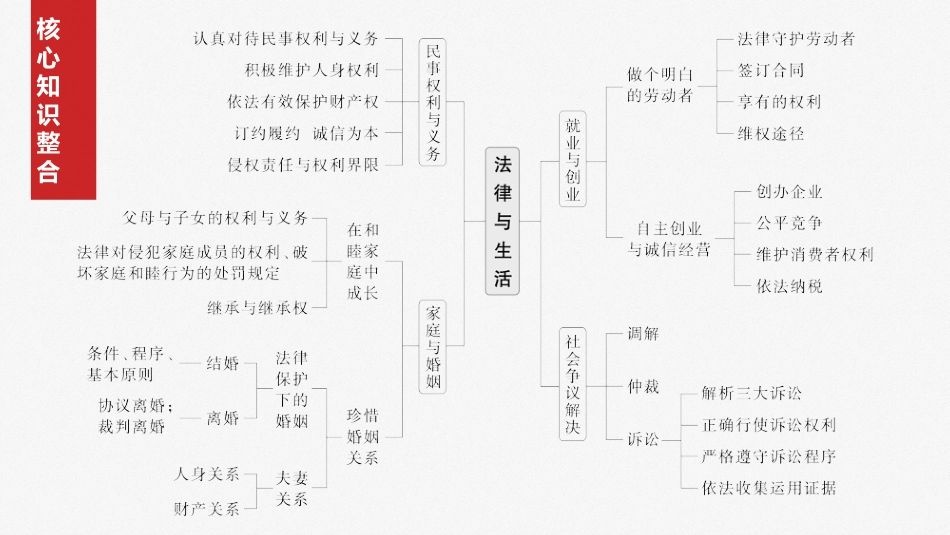 选择性必修2 阶段提升复习七　法律与生活.pptx