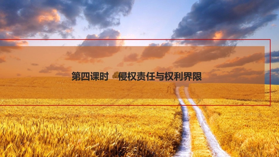 高中思想政治2025届一轮复习选择性必修二：第二十九课第四课时　侵权责任与权利界限（共59张ppt）.pptx