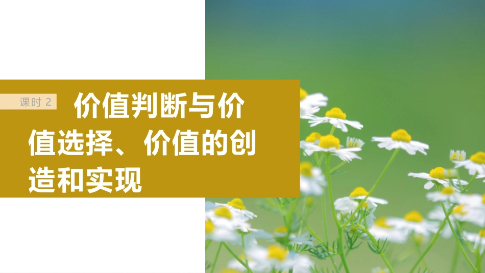 2024年高考政治一轮复习（部编版） 必修4　第23课　课时2　价值判断与价值选择、价值的创造和实现.pptx