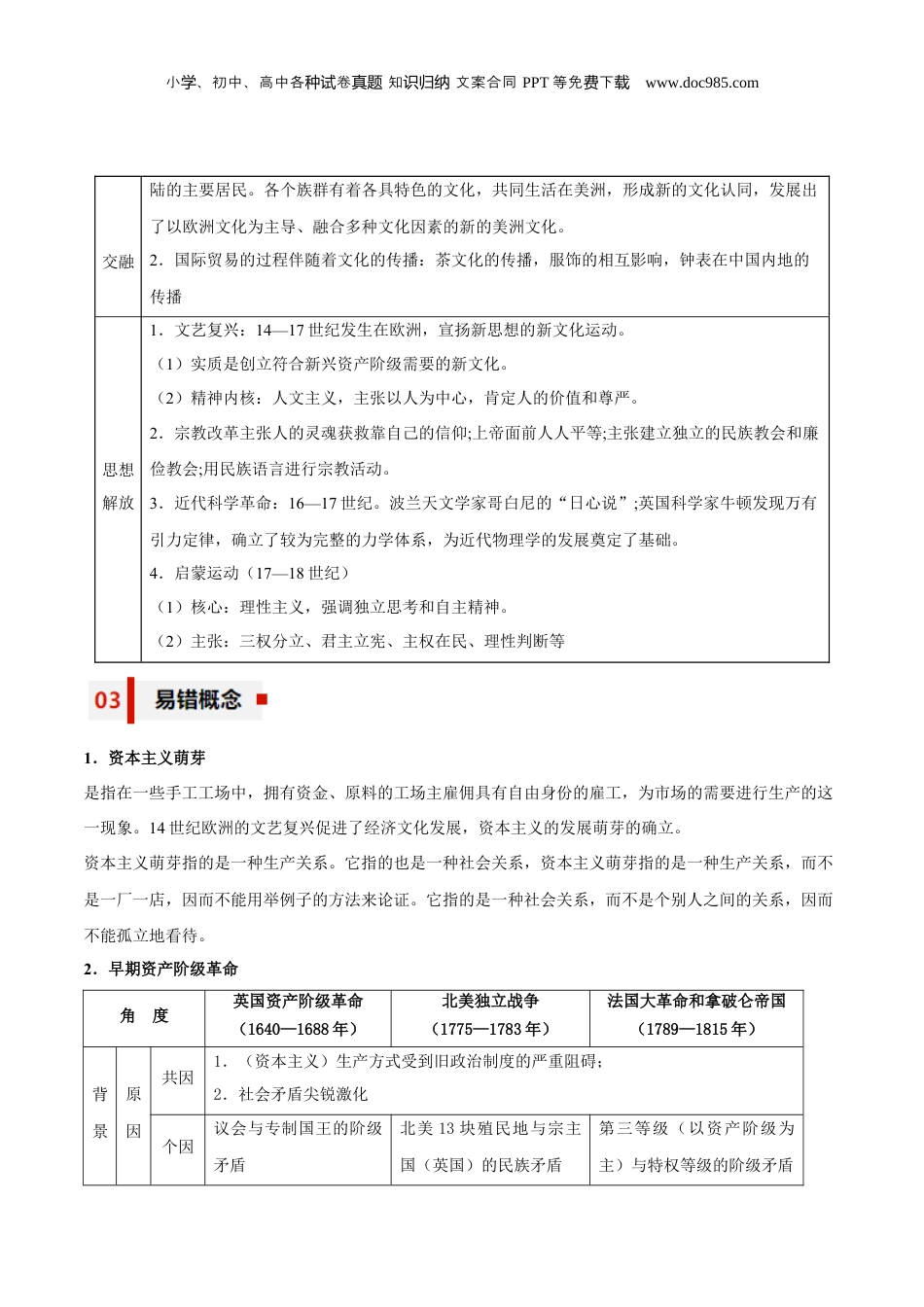 专题12+联系与确认——全球航路的开辟与资本主义制度的确立-【知识大盘点+专题特训】2024年高考历史三轮冲刺.docx