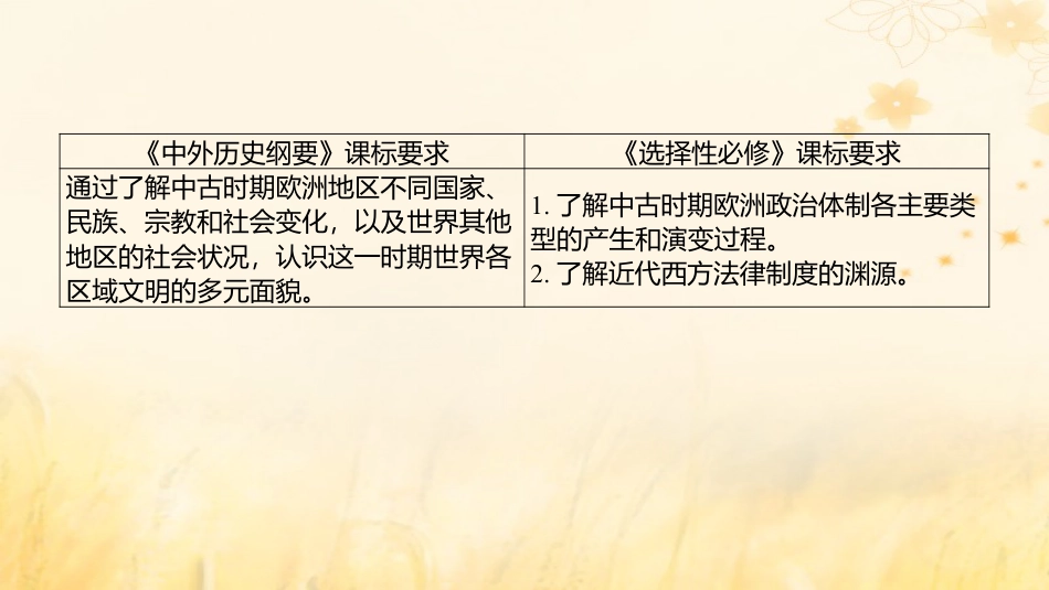2025年新高考历史资料  第26讲中古时期的世界课件.pptx