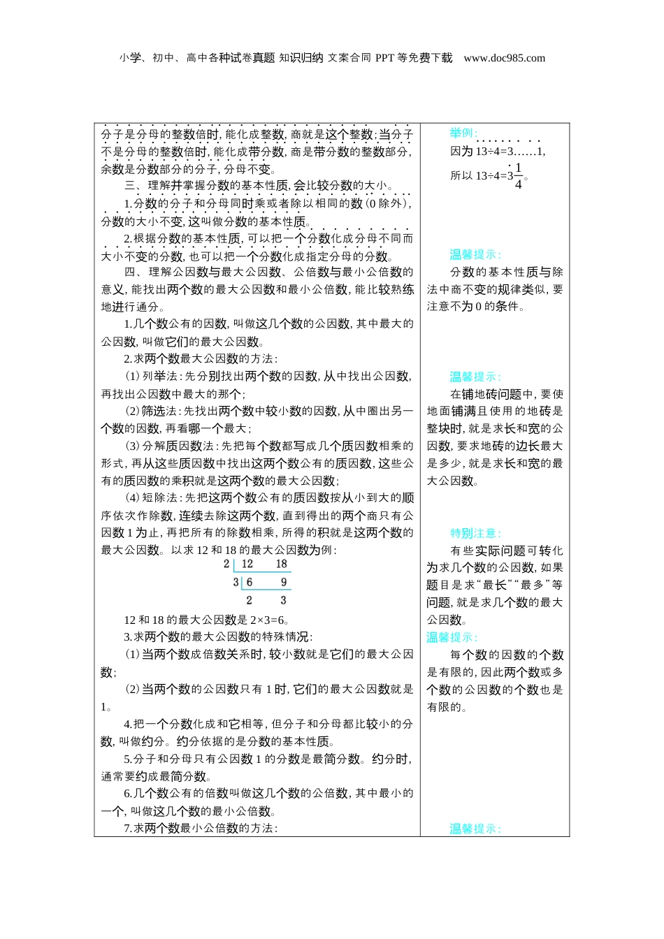 五年级下册数学4 分数的意义和性质.docx