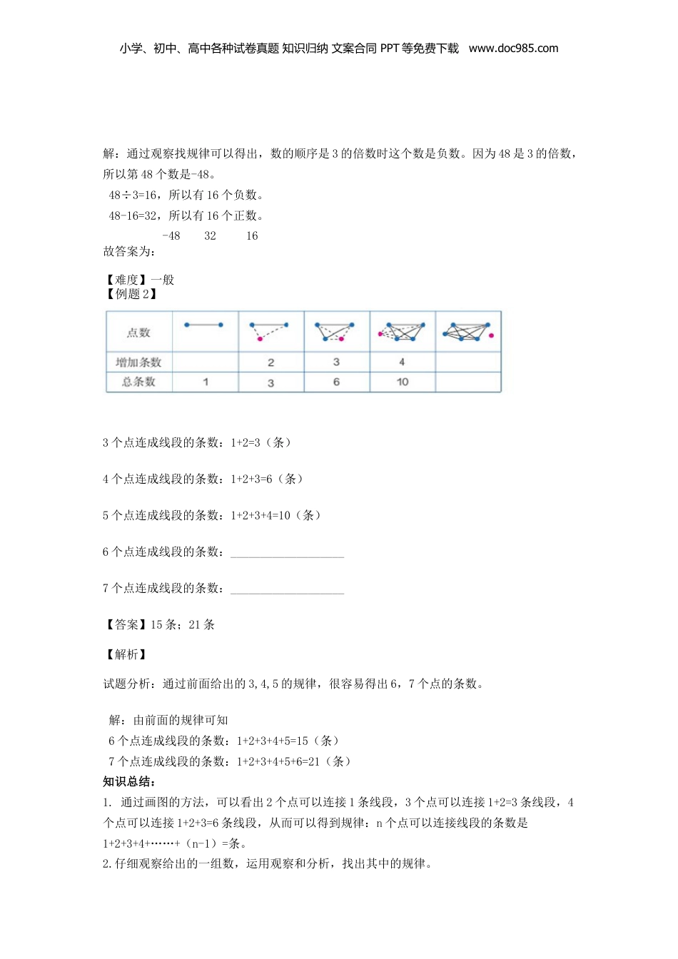 【精品】六年级下册数小升初复习讲义 第20课 找规律（1）.docx