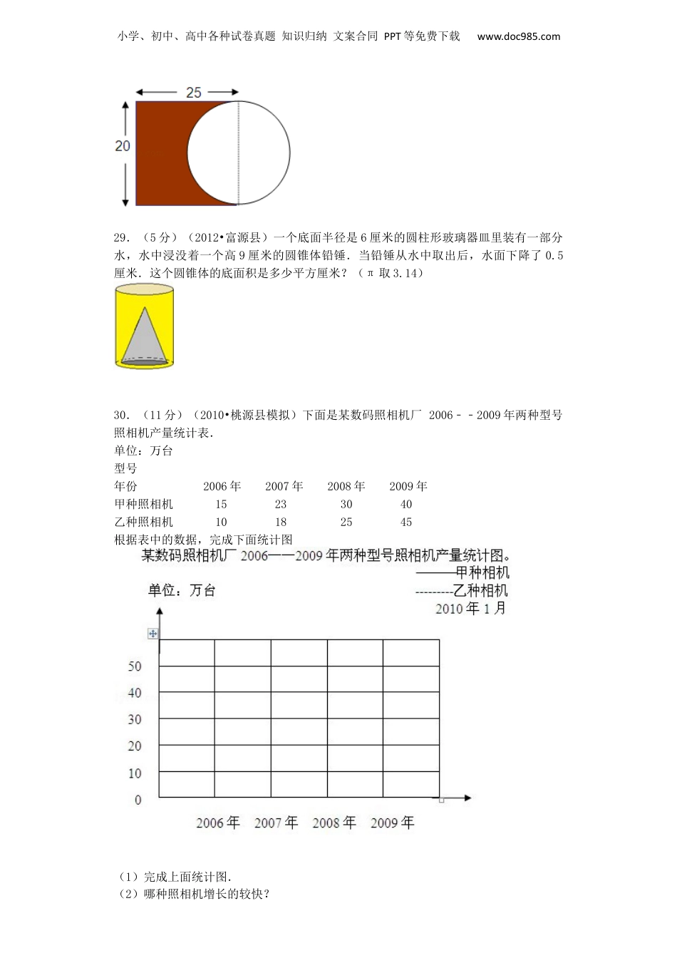 小升初数学模拟试卷（25）-加油站-人教新课标（带解析）（网资源）.docx