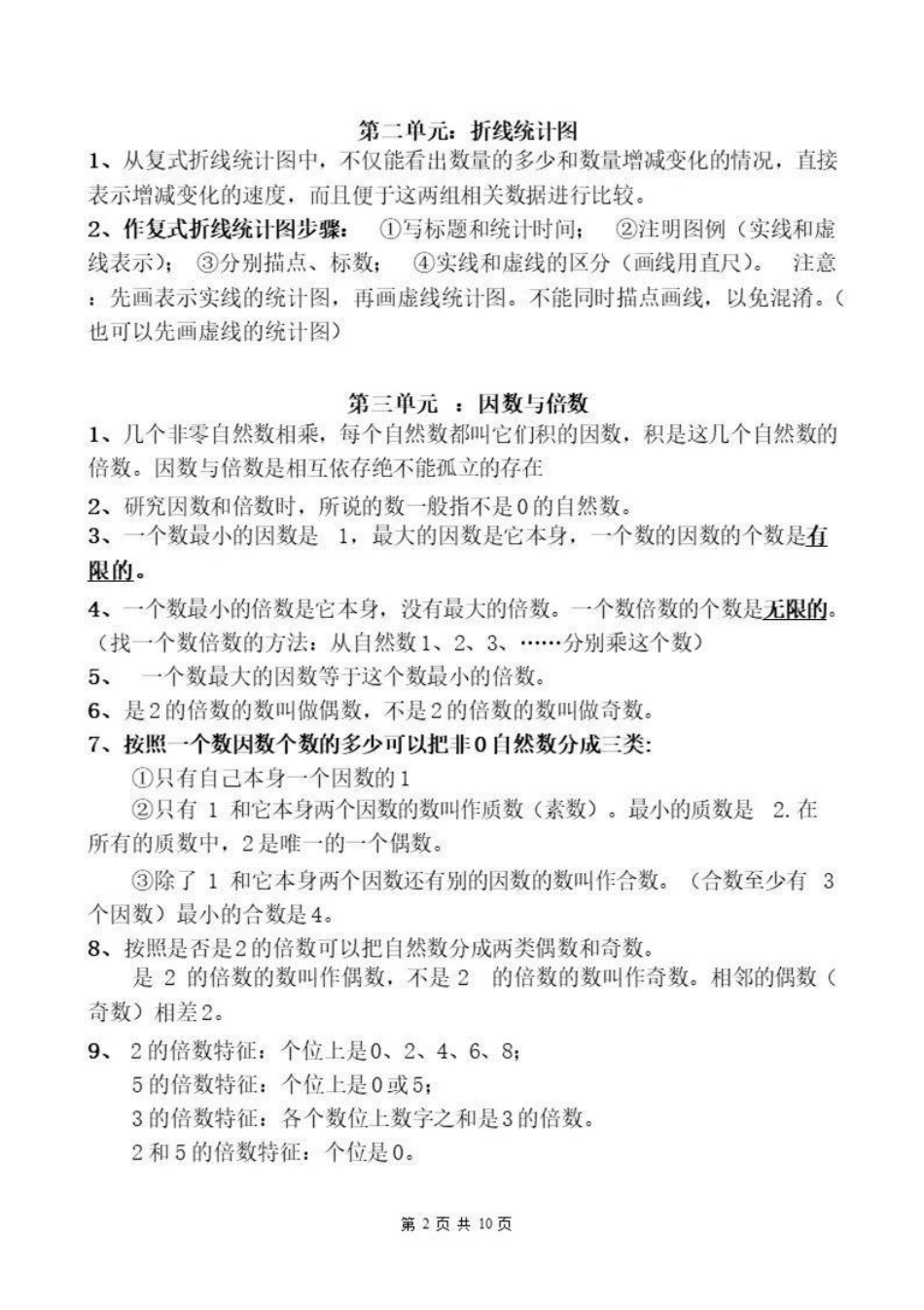 苏教小学数学五年级下册 单元知识点和方法总结.pdf