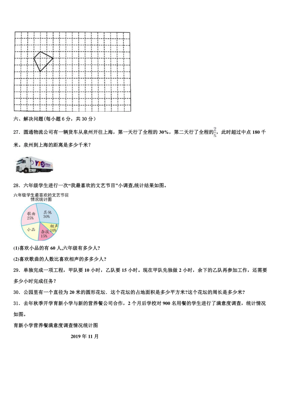 2024年湖南省怀化市新晃侗族自治县小升初数学试卷含解析.pdf