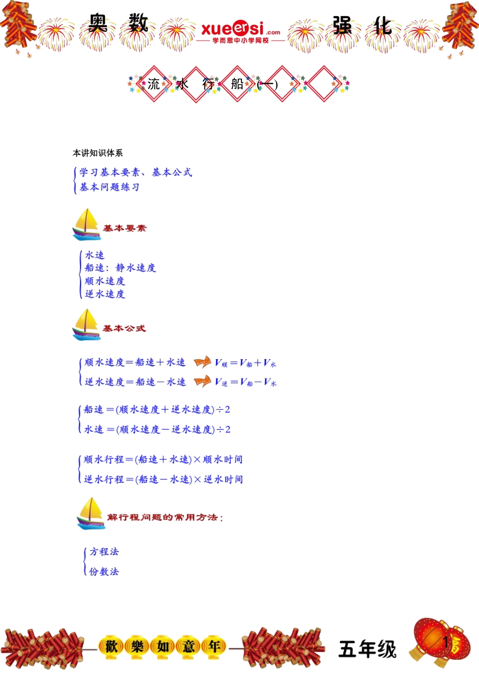 小升初数学-流水行船（基础篇）.doc