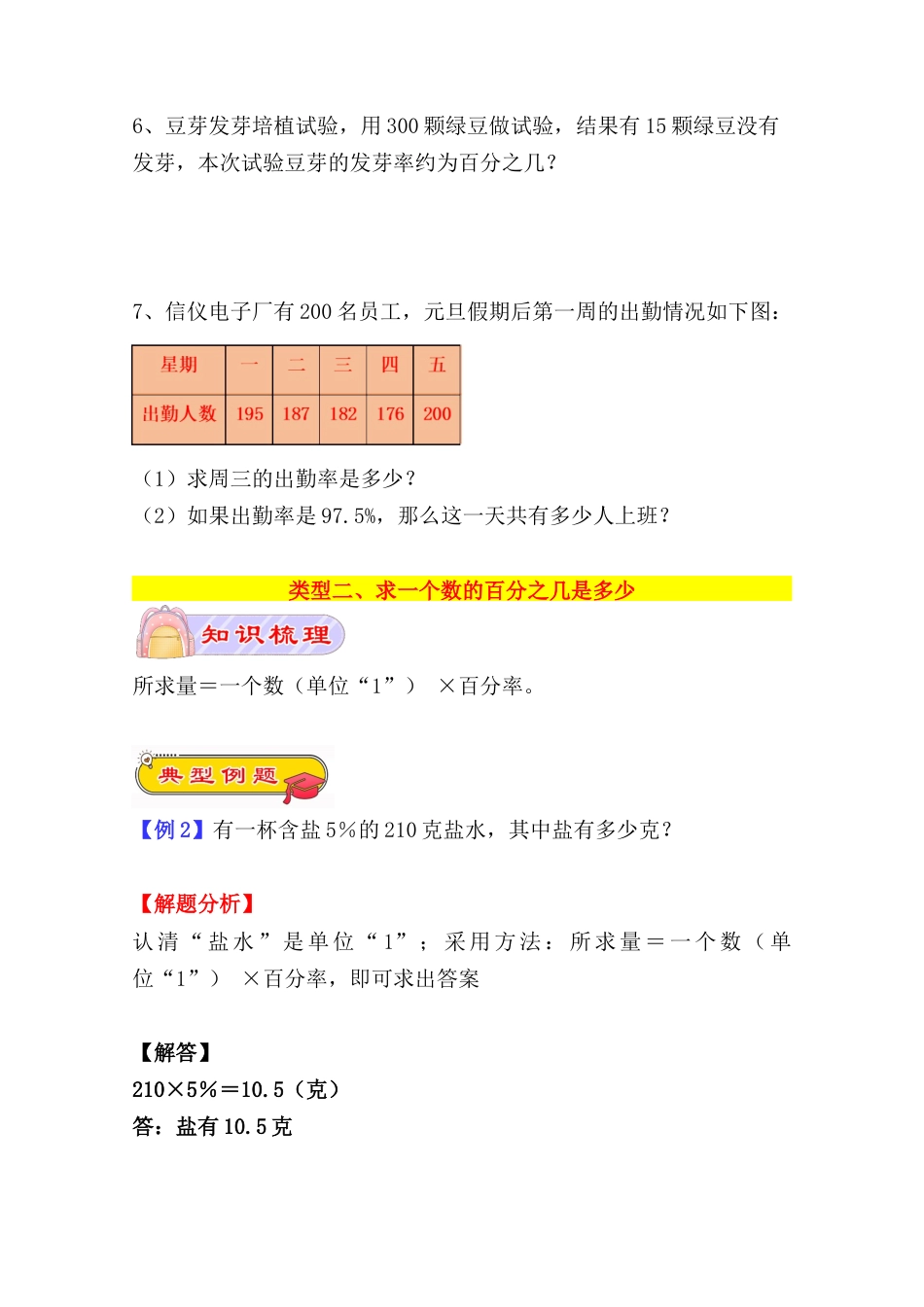 （应用题专题）百分数（一）六大类型应用题（小升初专项练习）六年级数学小考总复习（含答案）.docx