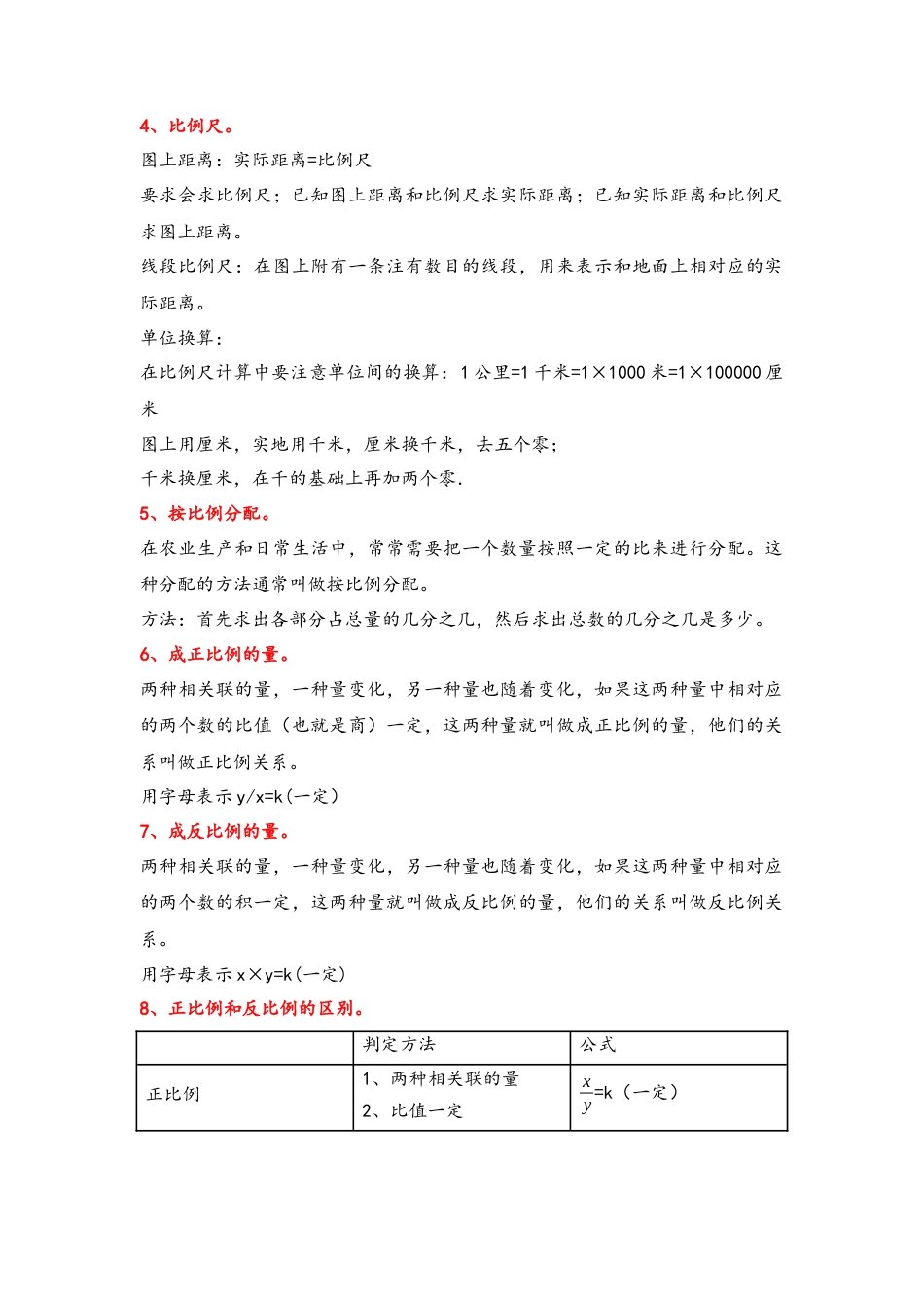 专题14-比例（考点聚焦+重点速记+真题专练）（含解析）.docx