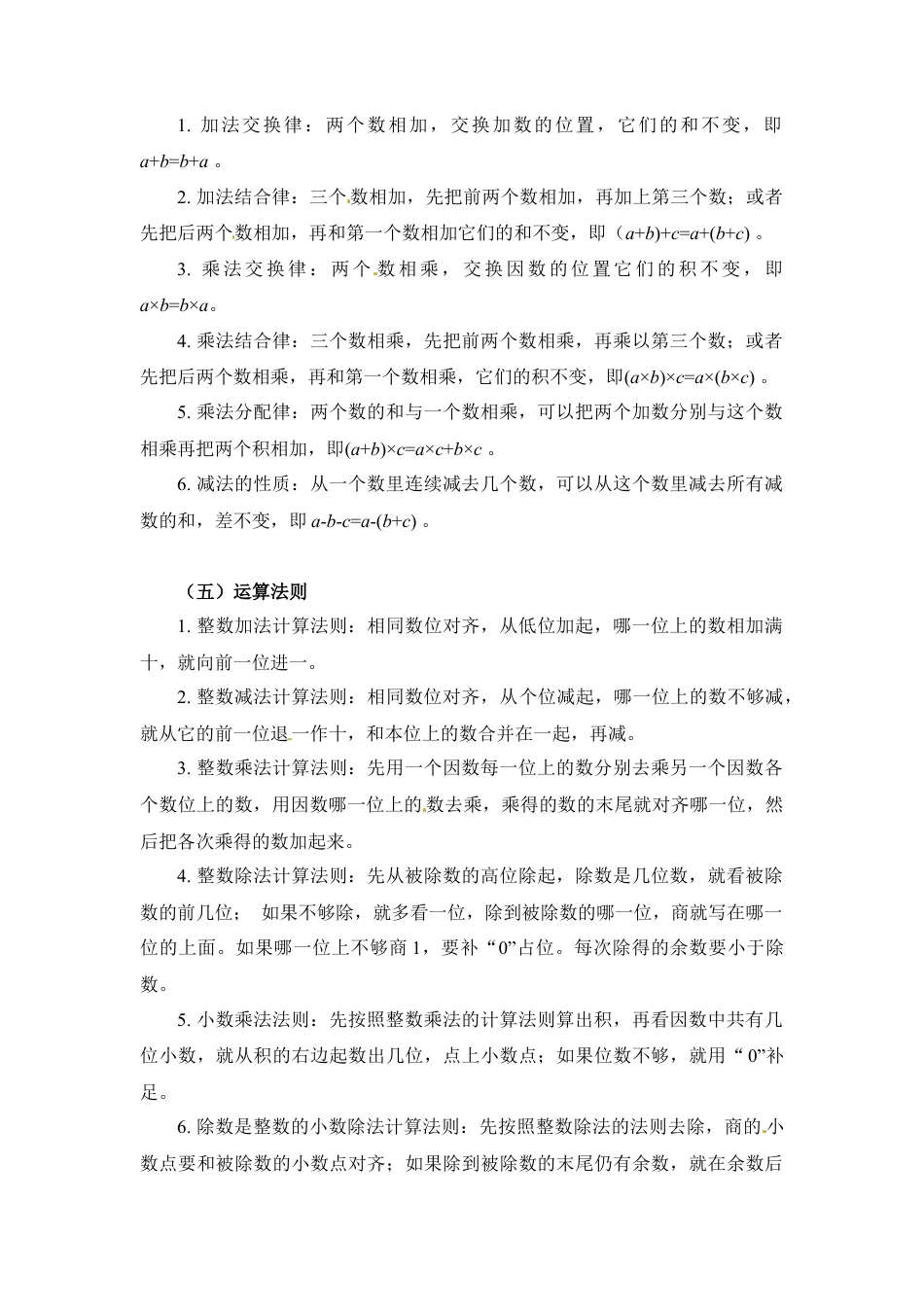 第一章+数和数的运算-04运算篇+2024小升初数学知识点汇总.docx