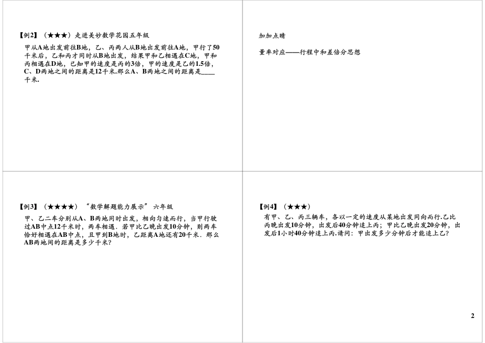 小升初数学-比例类行程问题之比例法与设数法 微信wangxiao016.pdf