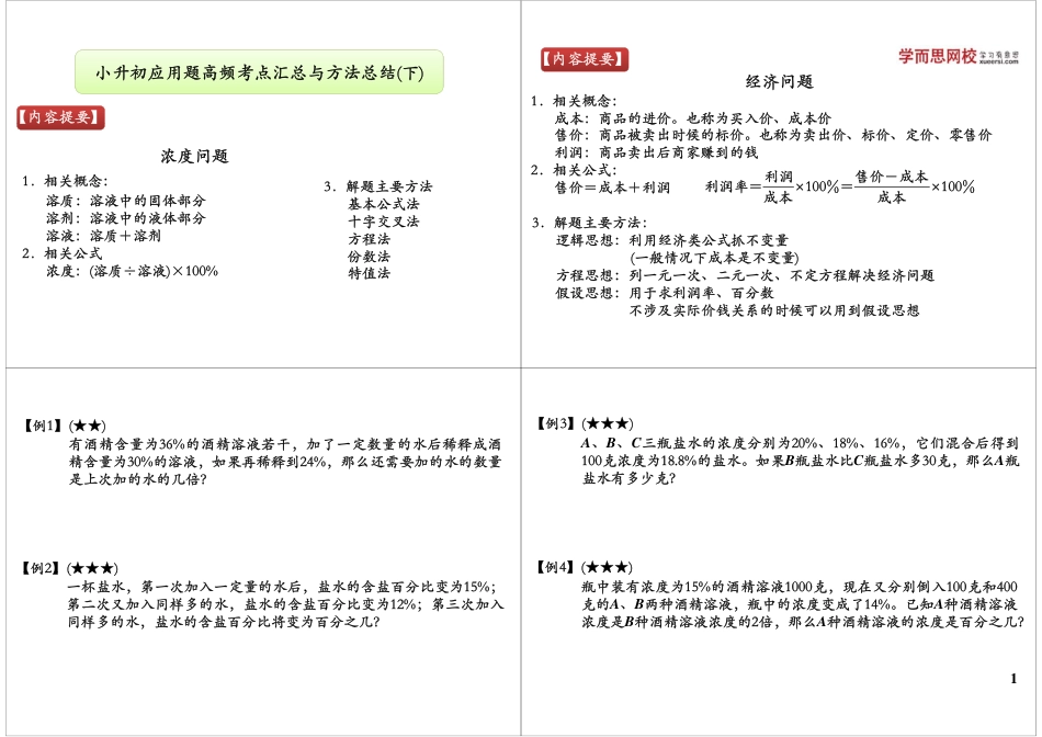 小升初数学-小升初应用题高频考点汇总与方法总结（下）.pdf