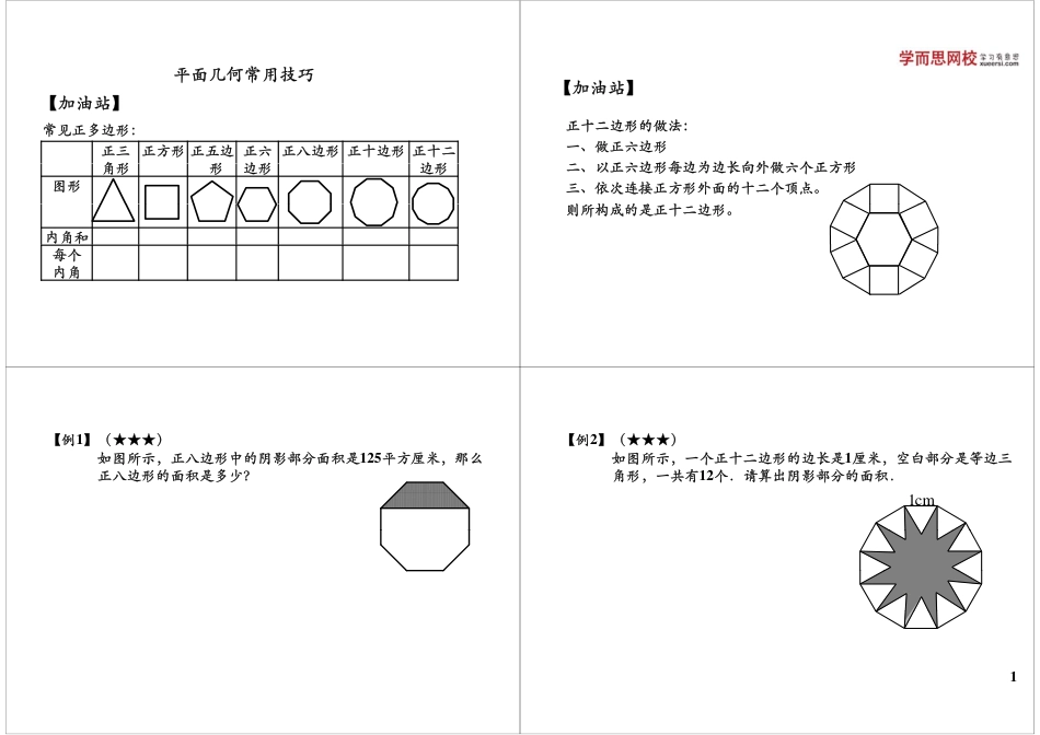 小升初数学-平面几何常用技巧.pdf