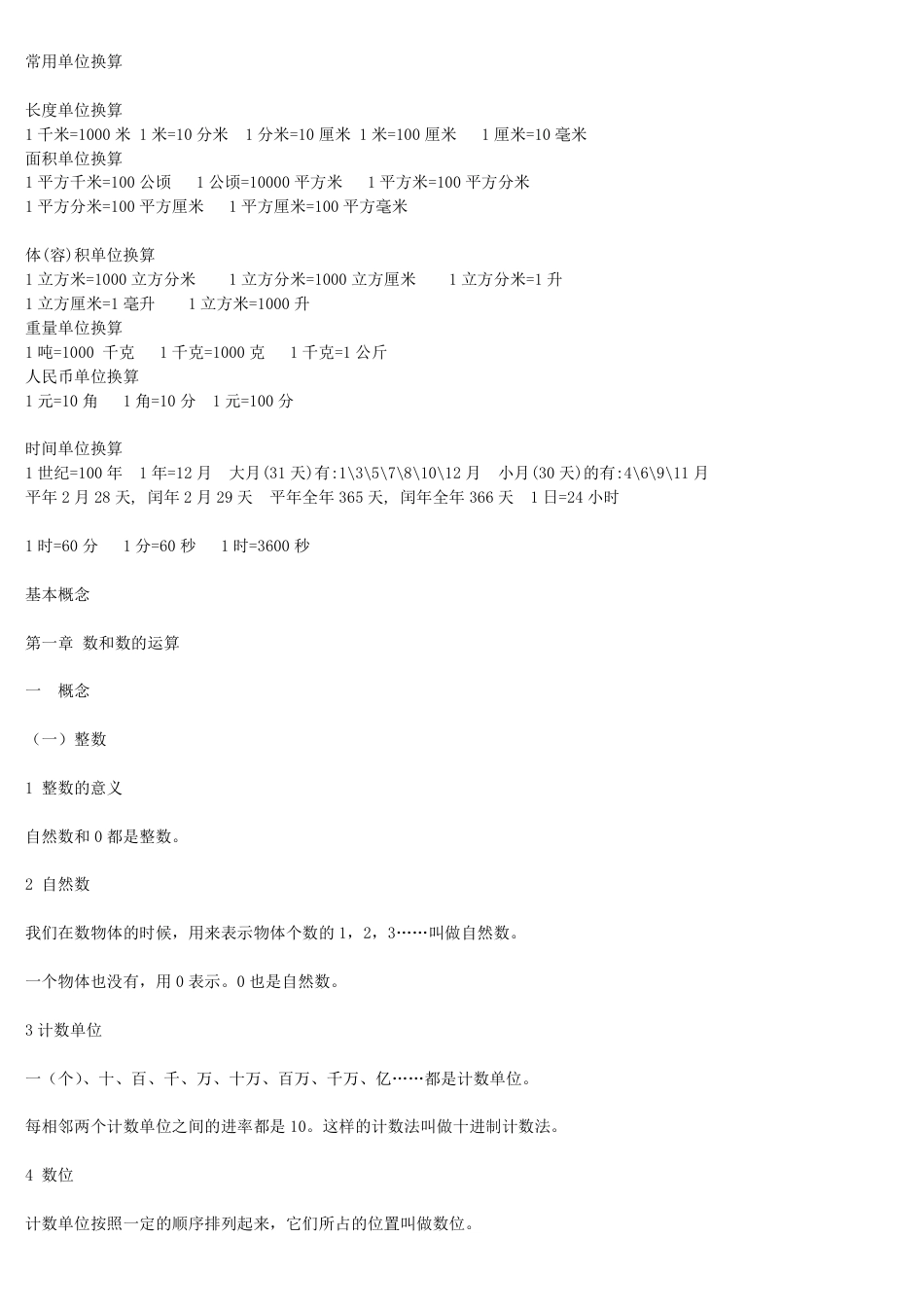 数学老师精心整理，小学数学知识点全在这了，吃透它们，来年考试拿高分！.pdf