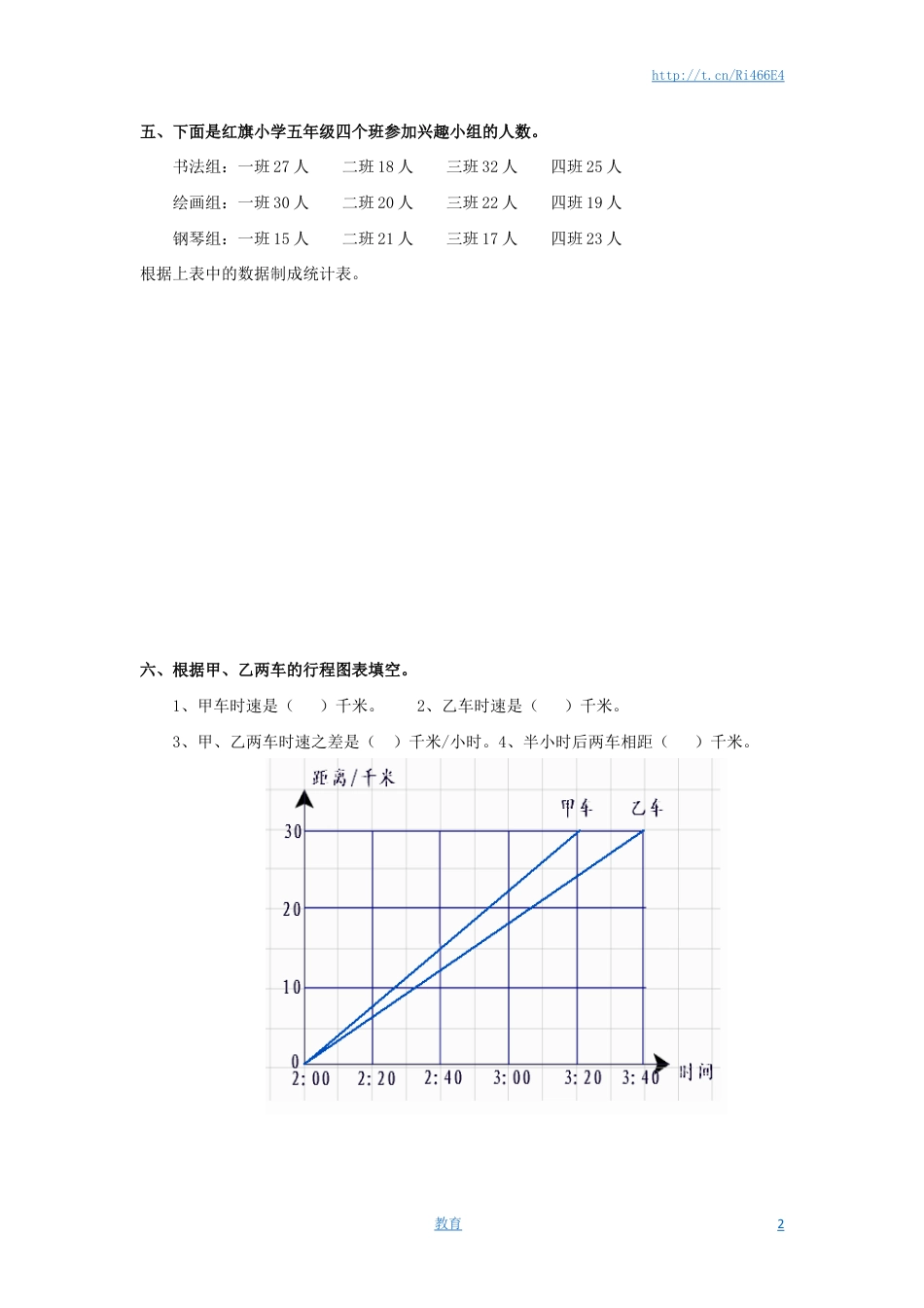 通用版数学六年级下册总复习专题：统计1 含答案.doc