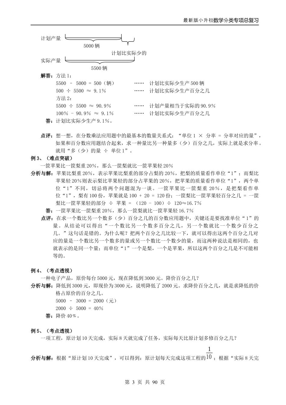 最新人教版-小升初数学分类专项总复习.docx