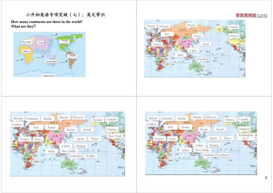 小升初英语专项突破（七）：英文常识.pdf