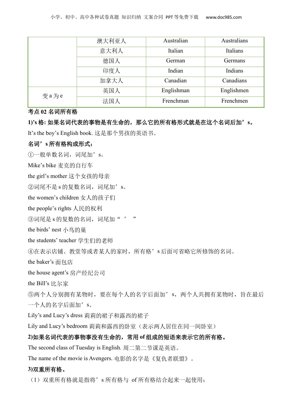 小升初英语-专题04 名词.docx