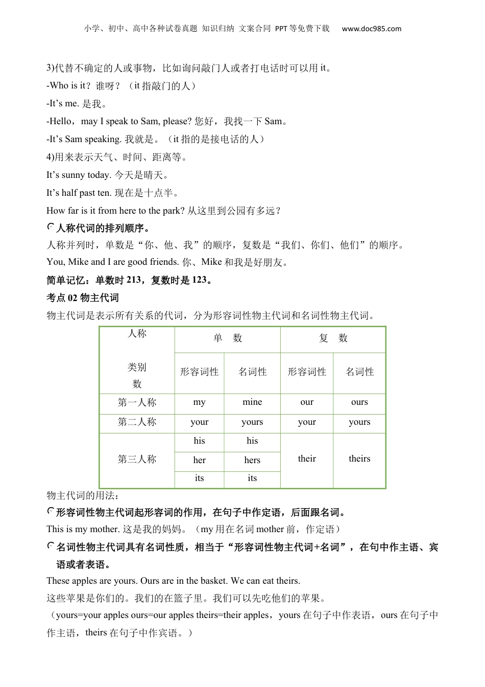 小升初英语-专题05 代词.docx