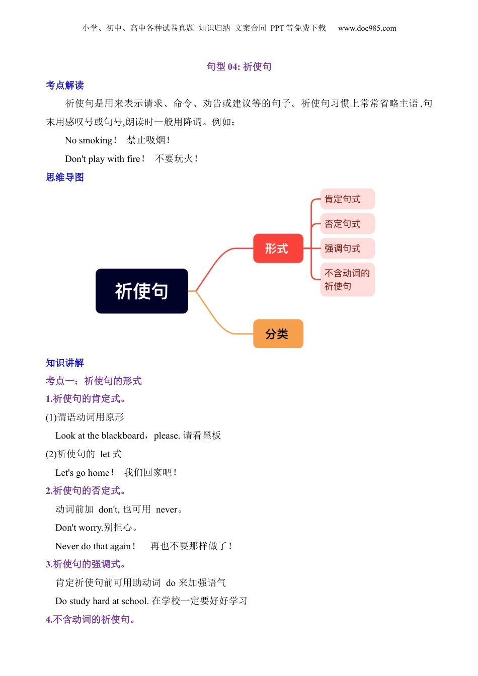 小升初英语-4 句型04 祈使句.docx