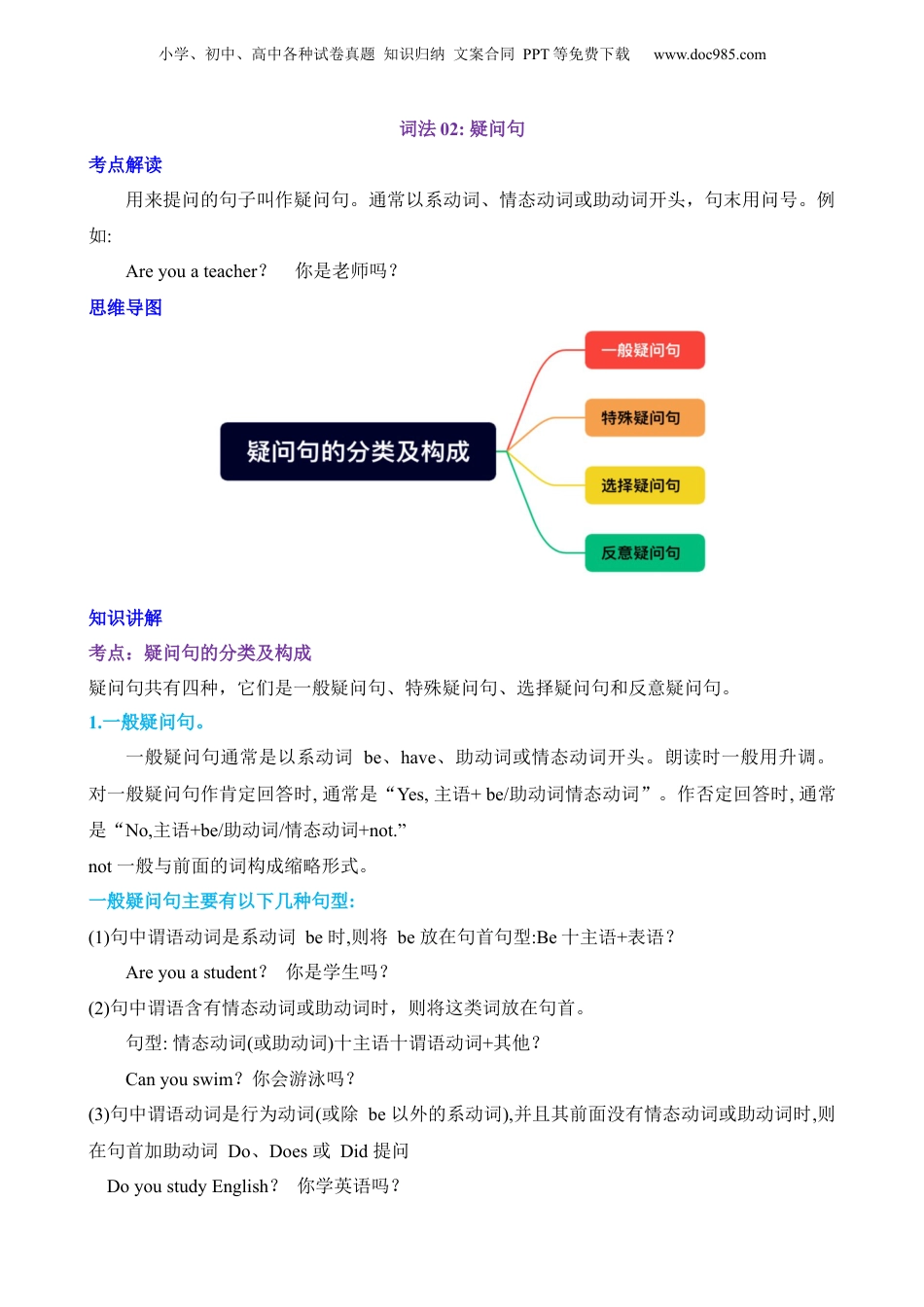 小升初英语-4 句型02 疑问句.docx