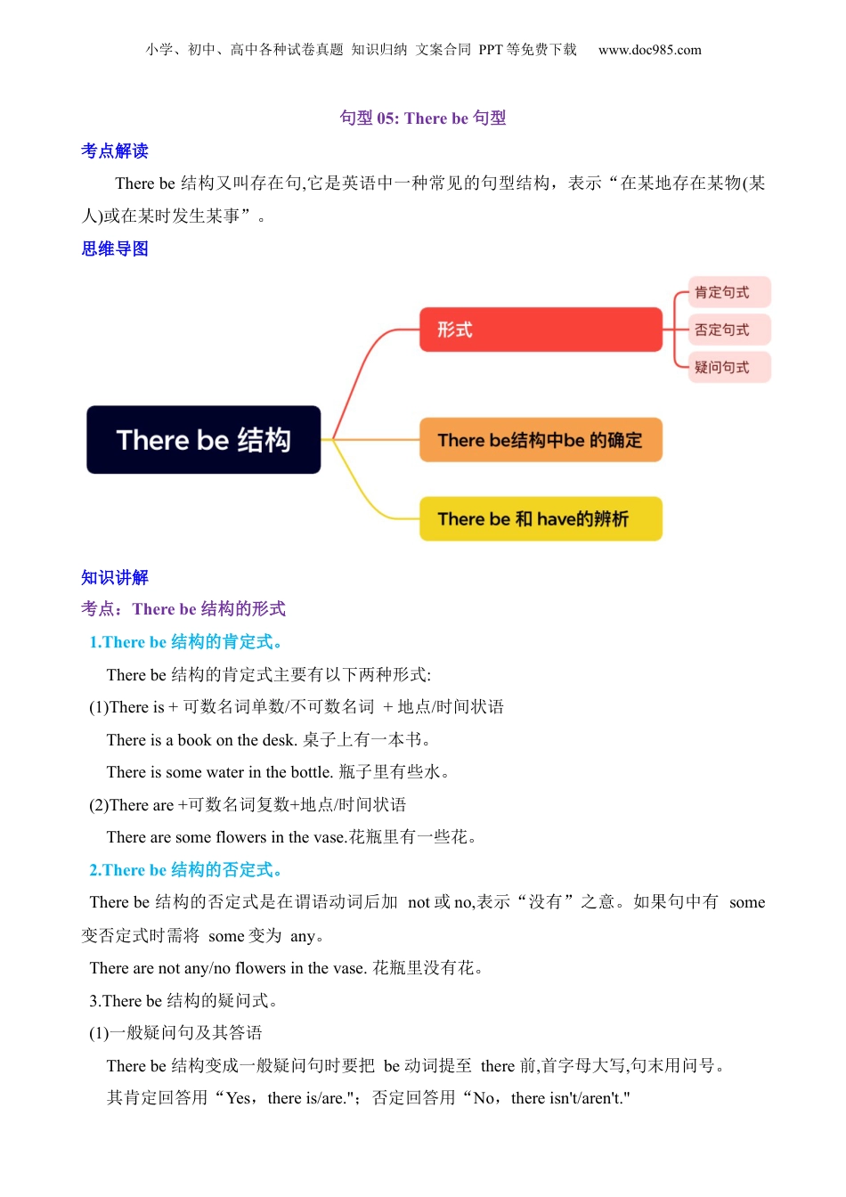 小升初英语-4 句型05 There be 句型.docx