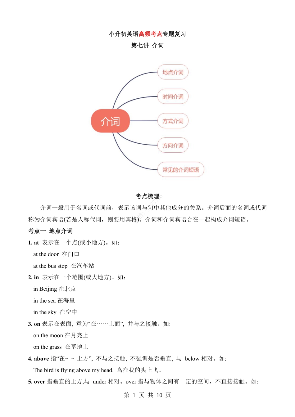 小升初英语-专项07 介词（讲义）.pdf