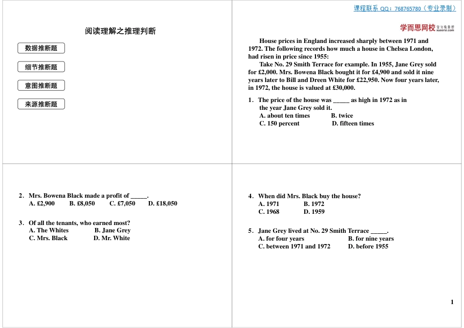 小升初英语-阅读理解之推理判断 微信wangxiao016.pdf