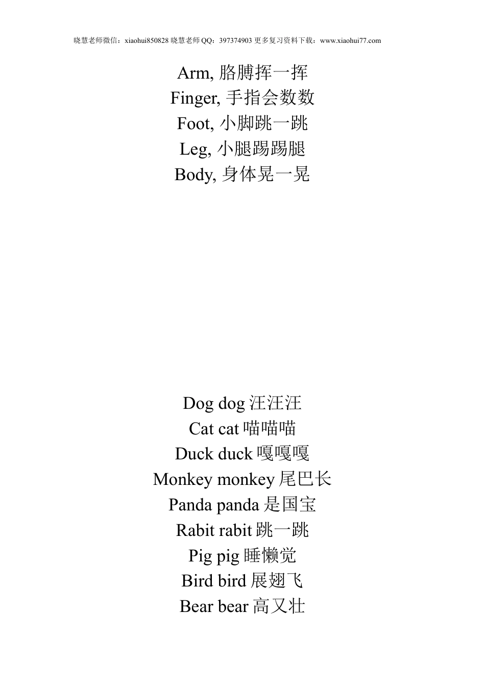 小学6年全部英语知识顺口溜，从此告别死记硬背，转给孩子看！.doc