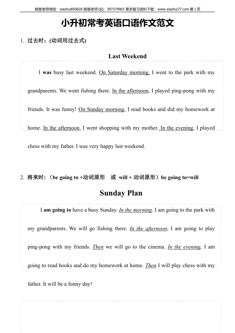 小升初常考英语作文.docx
