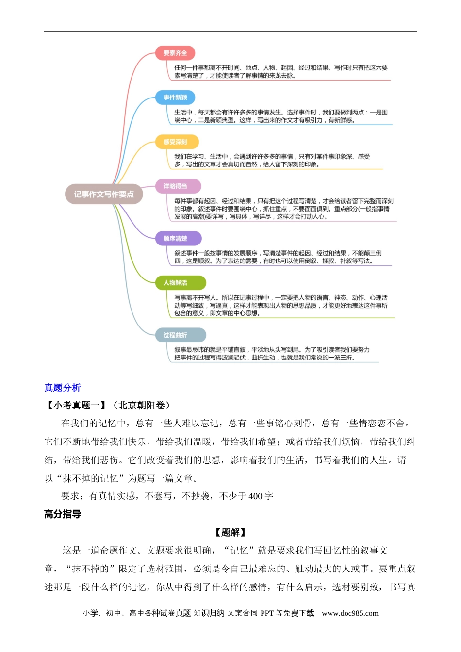 小升初语文-专题02 记事作文（练习）.docx