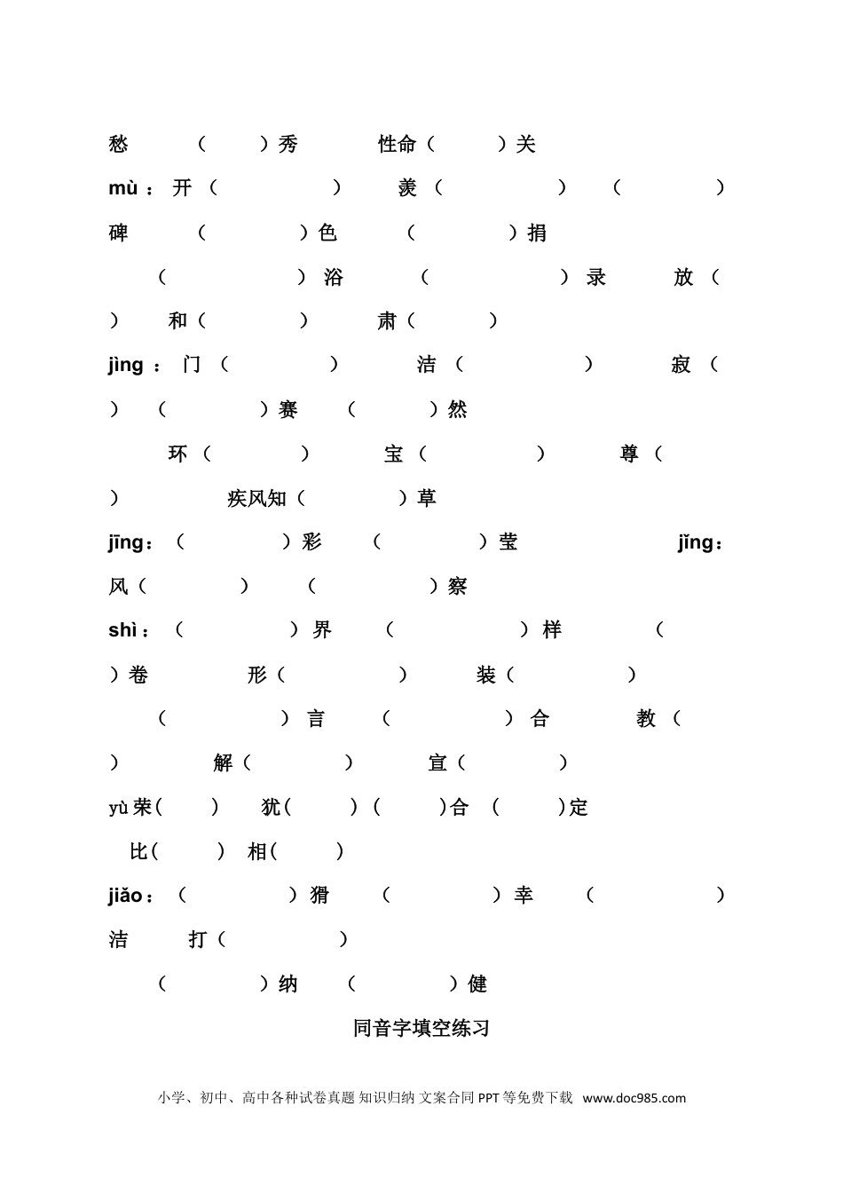 小升初语文-2.同音字.doc