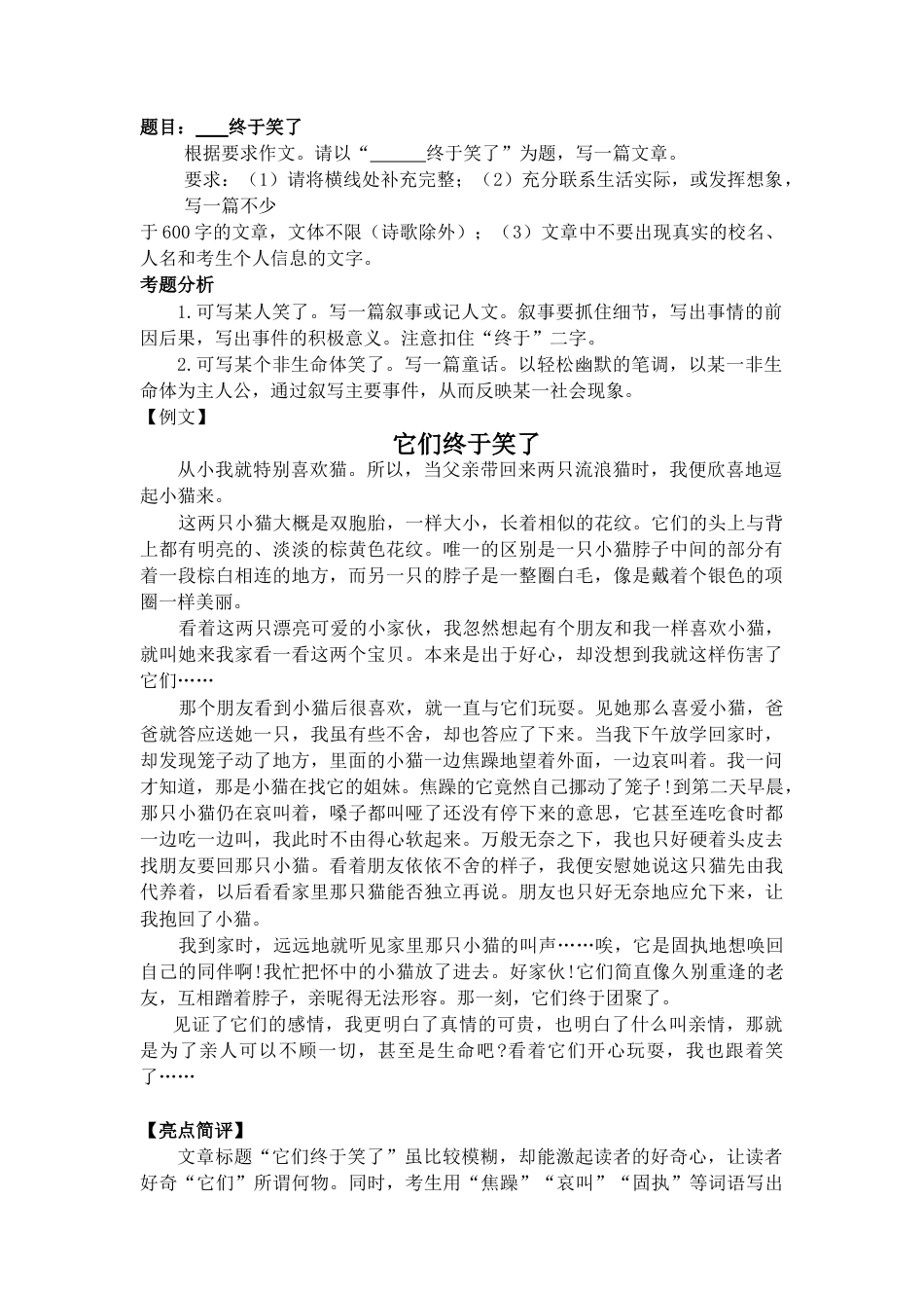 小升初语文-小考作文例文集锦.doc