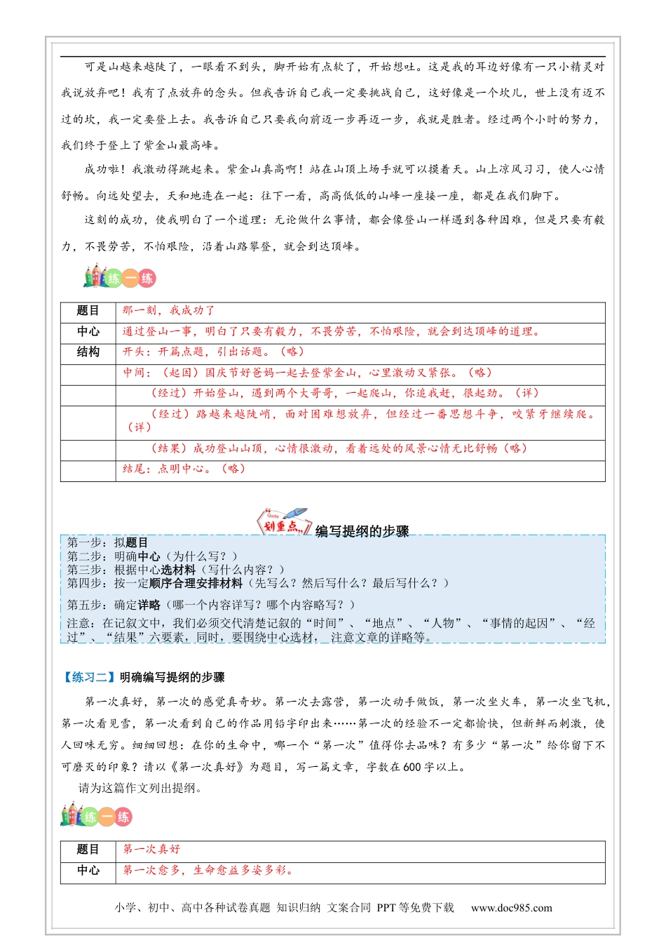 小升初语文-第03讲【写作】作文提纲——教你谋篇布局（解析版）-六年级 部编版 (1).docx